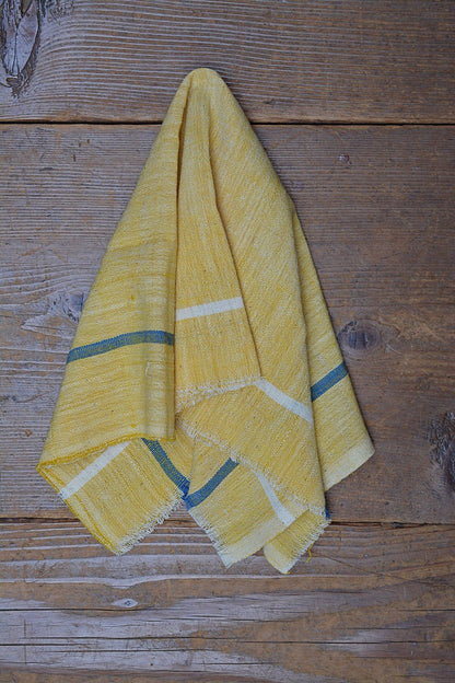 Yellow Chambray Handmade Cotton Handkerchiefs - metaphorracha