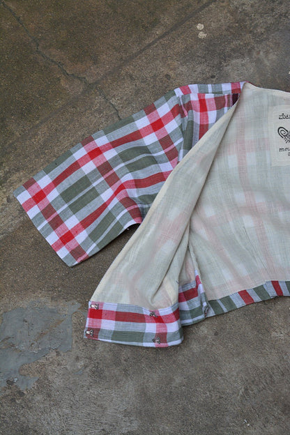 Angrakha Saree Blouse: Madras Checks - metaphorracha