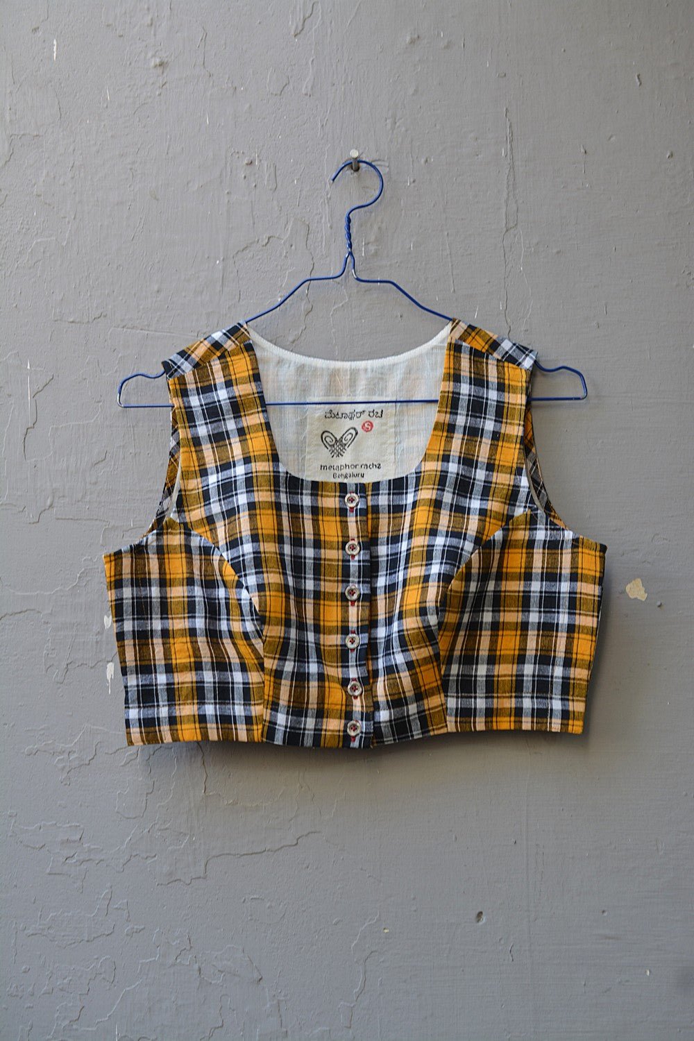 Checks Sleeveless Blouse - metaphorracha