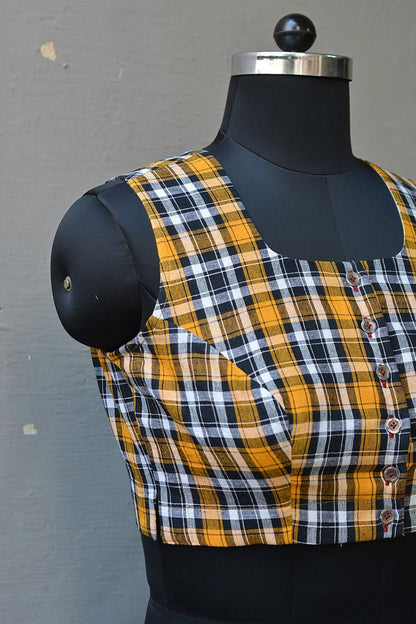 Checks Sleeveless Blouse - metaphorracha