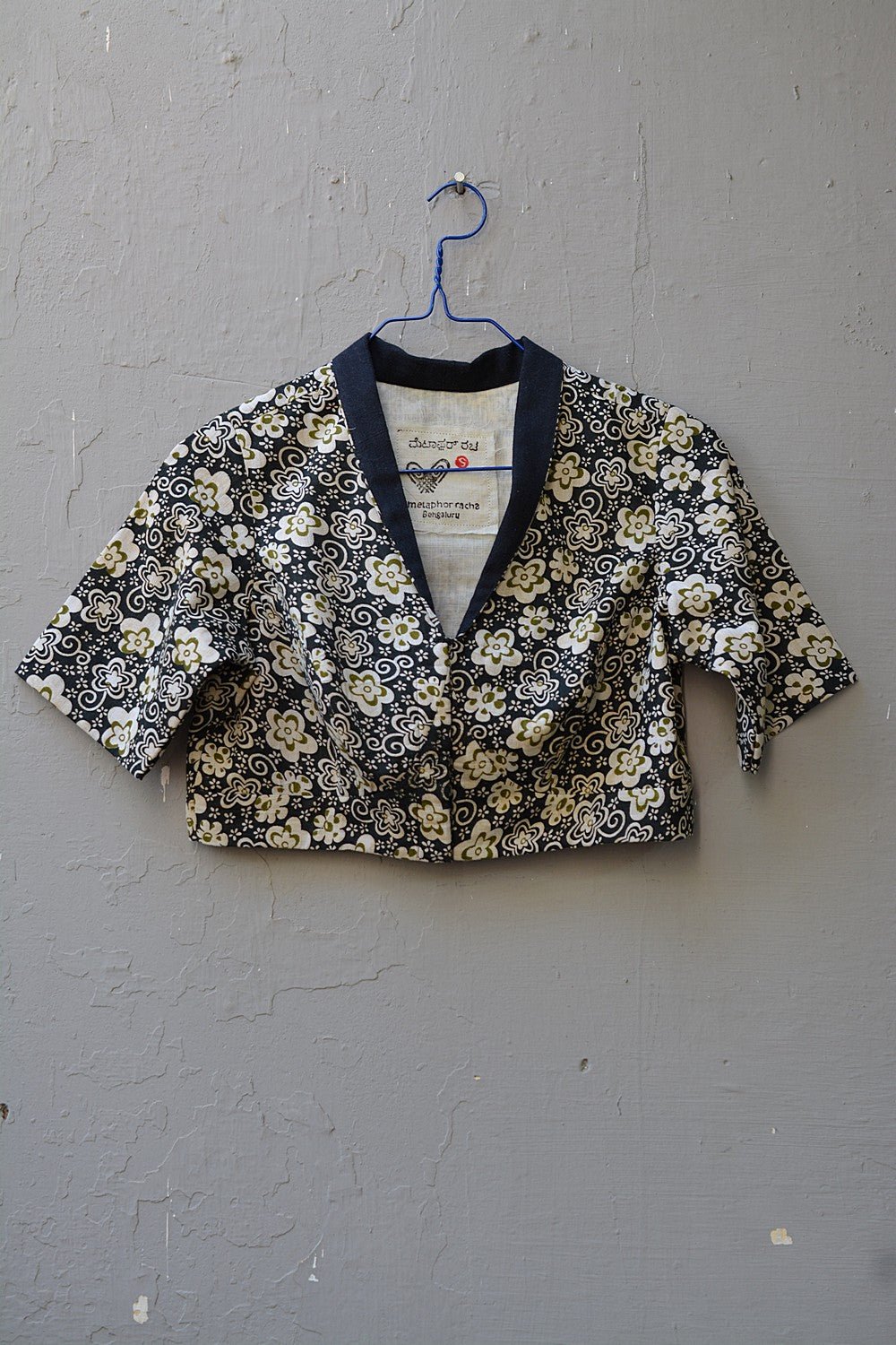 Cotton Blouse with Collar: Printed - metaphorracha