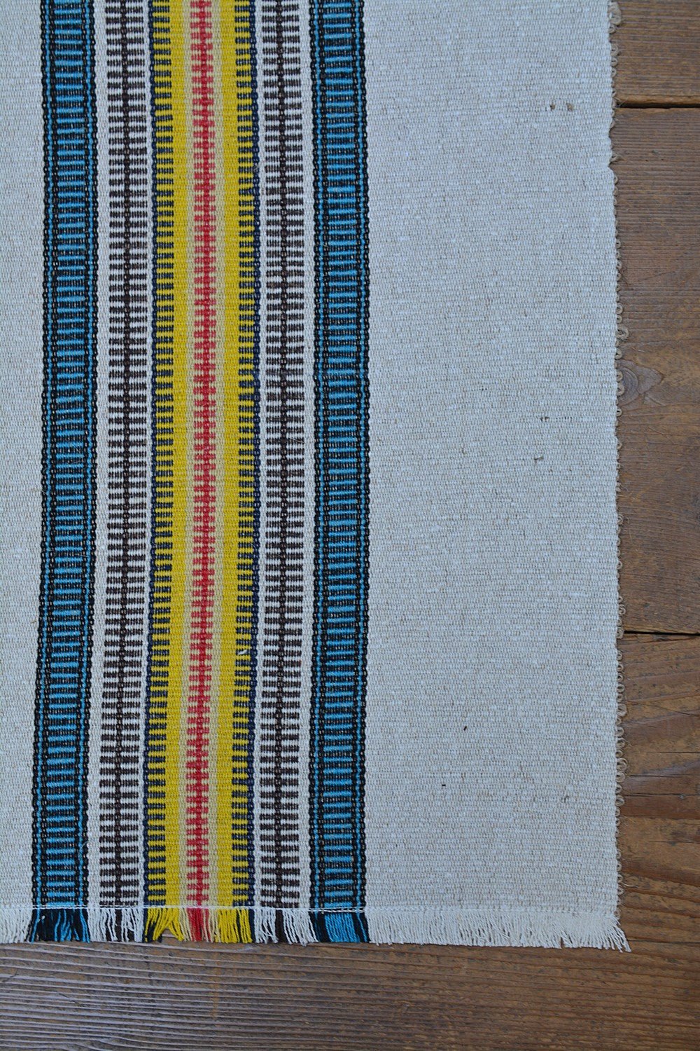 Cotton Table Runner: Yellow & Blue - metaphorracha