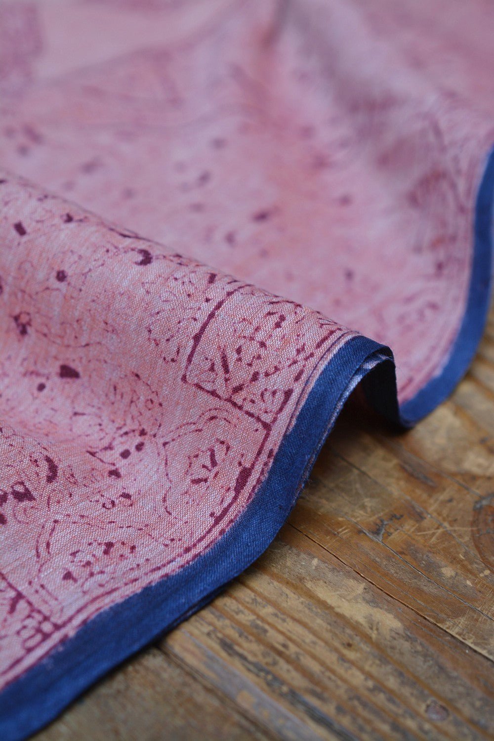 Hand Block Printed Saree | Coral Buff | Fabric of freedom - metaphorracha